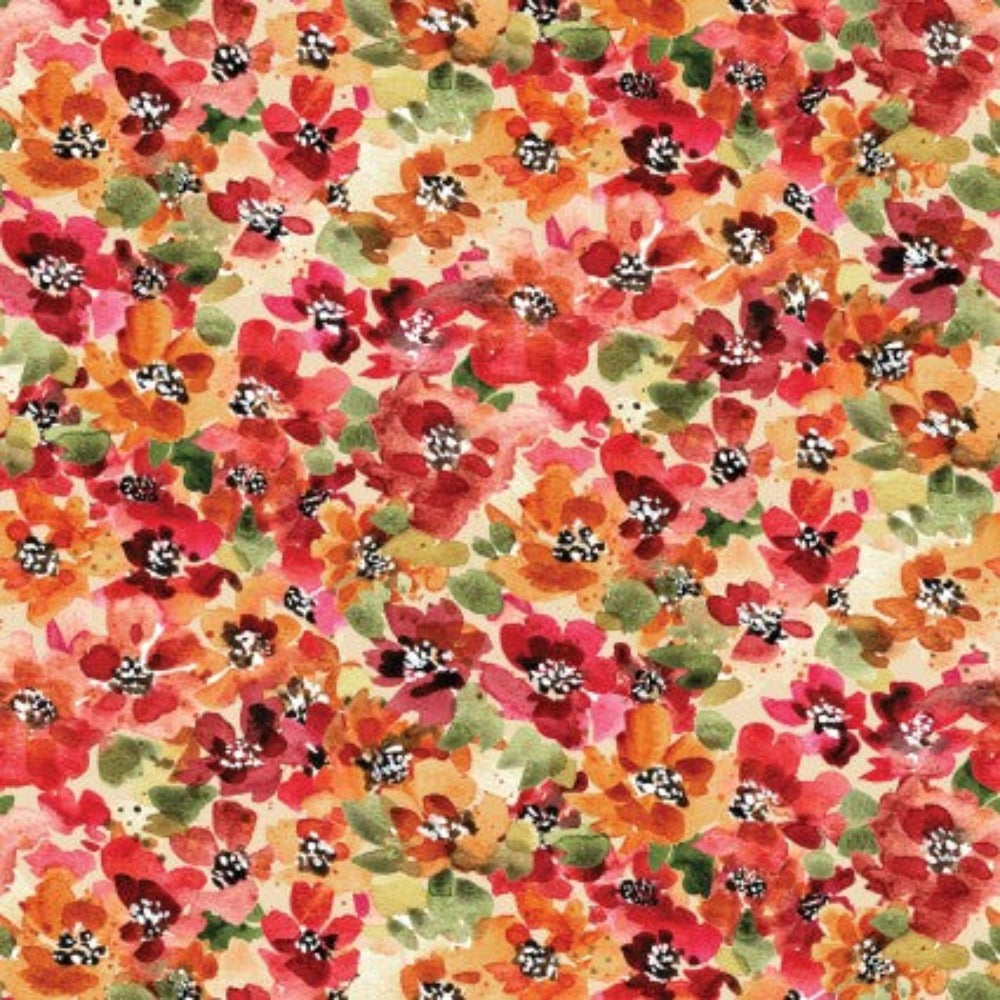 Handmade Placemat Or Table Runner Farm Life Floral Light Butter