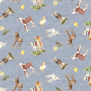 Handmade Placemat Or Table Runner Farm Life Baby Animals Slate
