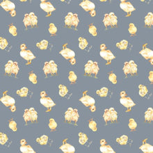 Load image into Gallery viewer, Handmade Placemat Or Table Runner Farm Life Chicks Slate
