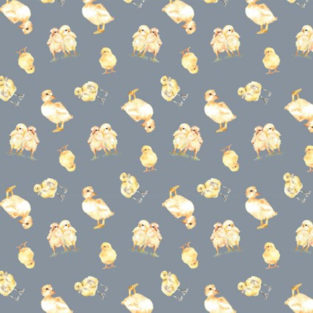 Handmade Placemat Or Table Runner Farm Life Chicks Slate