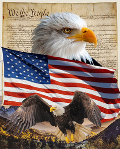 Eagle & Constitution 35.5" x 45" Panel Panel Fabric