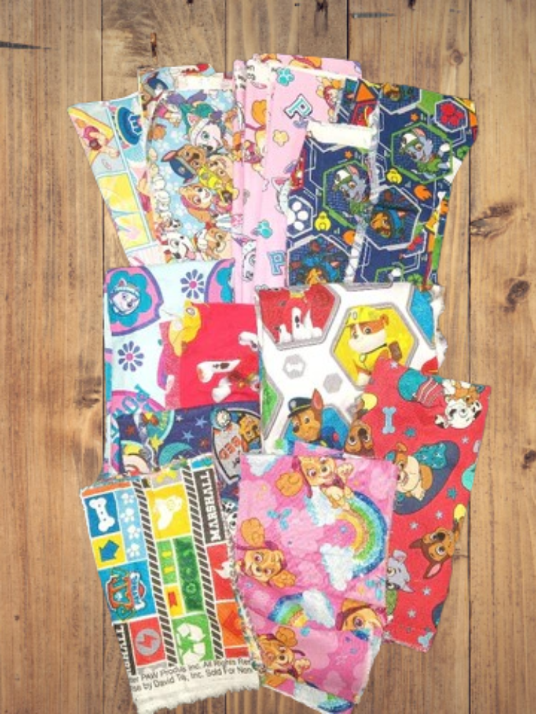 Assorted Paw Patrol Fabric - 1 lb Scrap Bundle