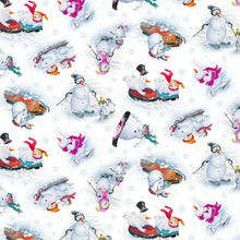 Load image into Gallery viewer, Handmade Placemat Or Table Runner Let It Snow WHITE
