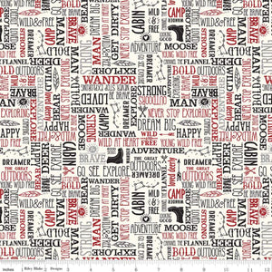 Handmade Blanket, Burp Rag/ Security Blanket, and Bib Wild at Heart Words Cream