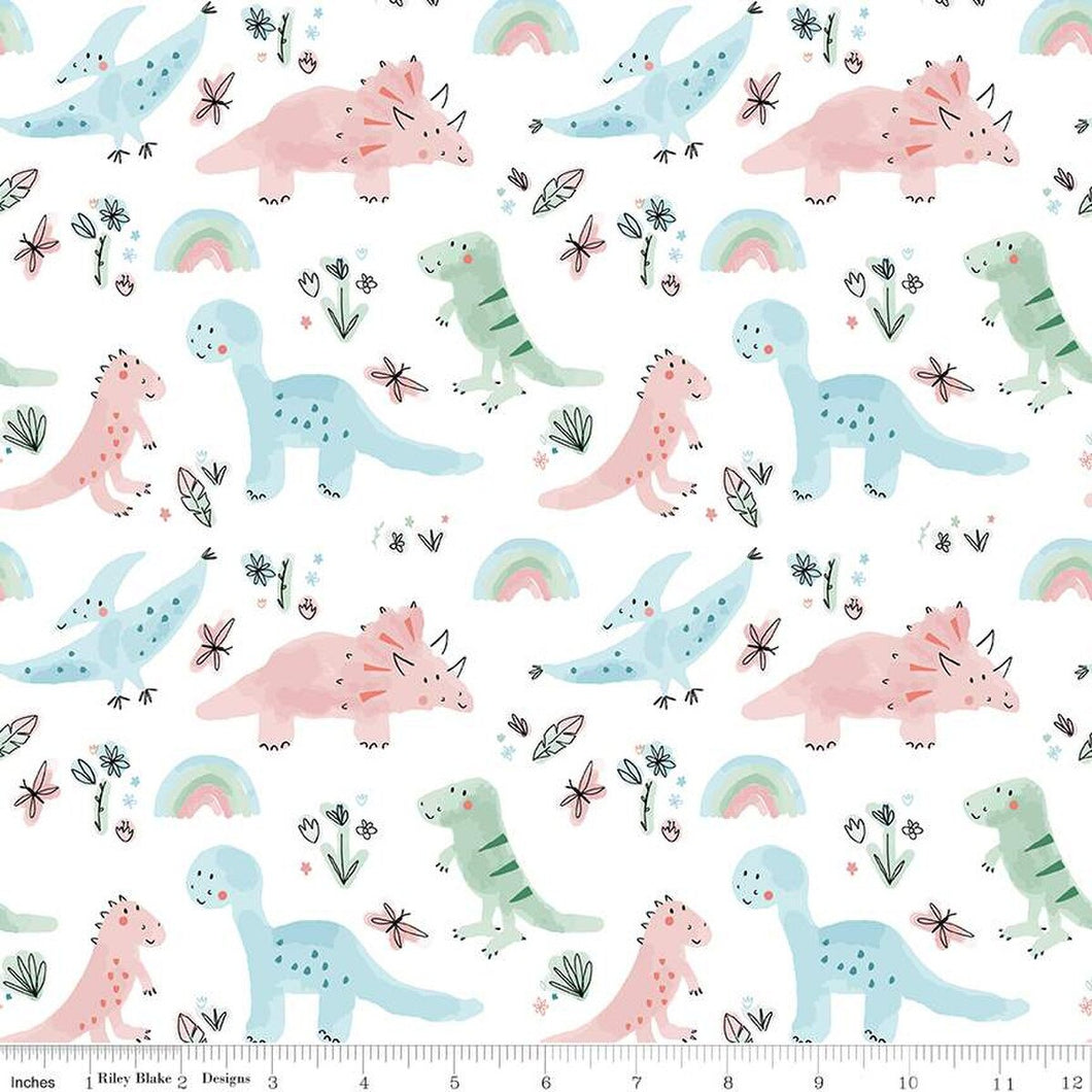 Handmade Blanket, Burp Rag/ Security Blanket, and Bib Dinosaurs White