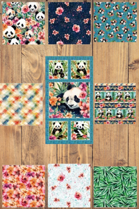 Assorted Panda Paradise Flat Fold Assortment 15 Yard Bundle Cotton Fabric