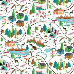 Handmade Placemat Or Table Runner Outdoor Camping National Forest White