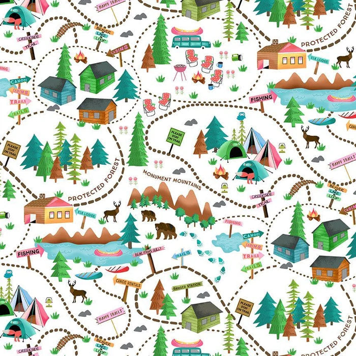 Handmade Placemat Or Table Runner Outdoor Camping National Forest White