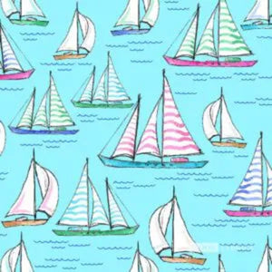 Handmade Placemat Or Table Runner Surfside Sailboats