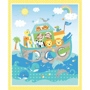 Noah's Journey Two by Two Panel Cotton Fabric