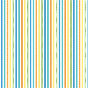 Noah's Journey Rainbow Stripe Cotton Fabric