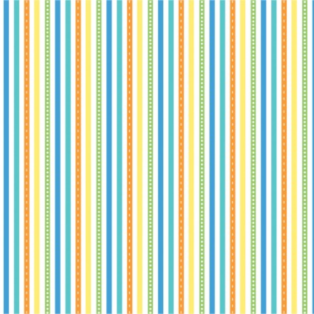 Noah's Journey Rainbow Stripe Cotton Fabric