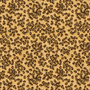 For The Love Of Coffee Little Coffee Beans Cotton Fabric