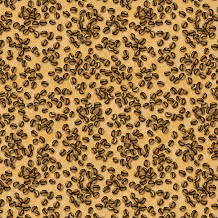 For The Love Of Coffee Little Coffee Beans Cotton Fabric