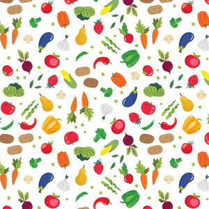 Barnyard Rules Veggie Patch Cotton Fabric