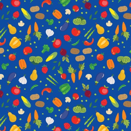Barnyard Rules Veggie Patch Cotton Fabric