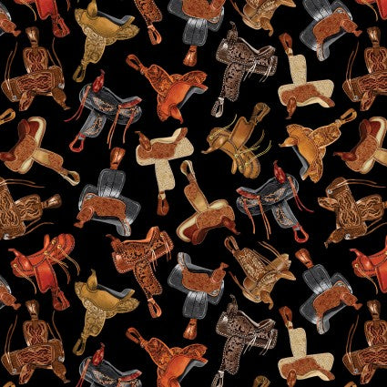 Yellowstone In The Saddle Cotton Fabric