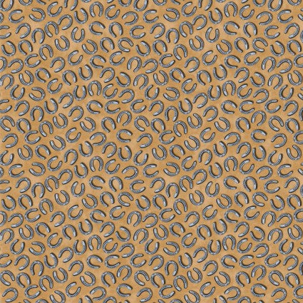 Yellowstone Tossed Horseshoes Cotton Fabric