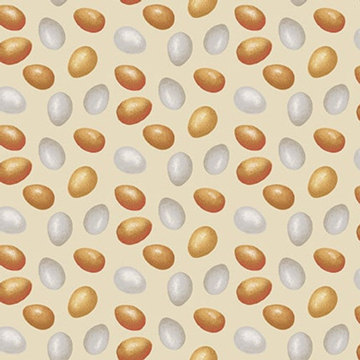 The Chicken Club Eggs Cotton Fabric
