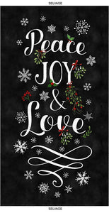 PEACE LOVE JOY Cotton Panel Fabric