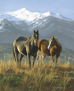 Wild Horses Smoky Valley Cotton Panel
