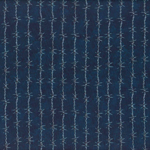 Running Wild Barbed Wire Navy Cotton Fabric