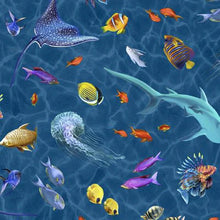 Load image into Gallery viewer, Handmade Placemat Or Table Runner Treasures at Sea Spaced Sealife
