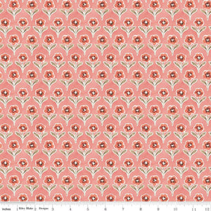 Handmade Valance or Curtain Panel Countryside Blossom Coral