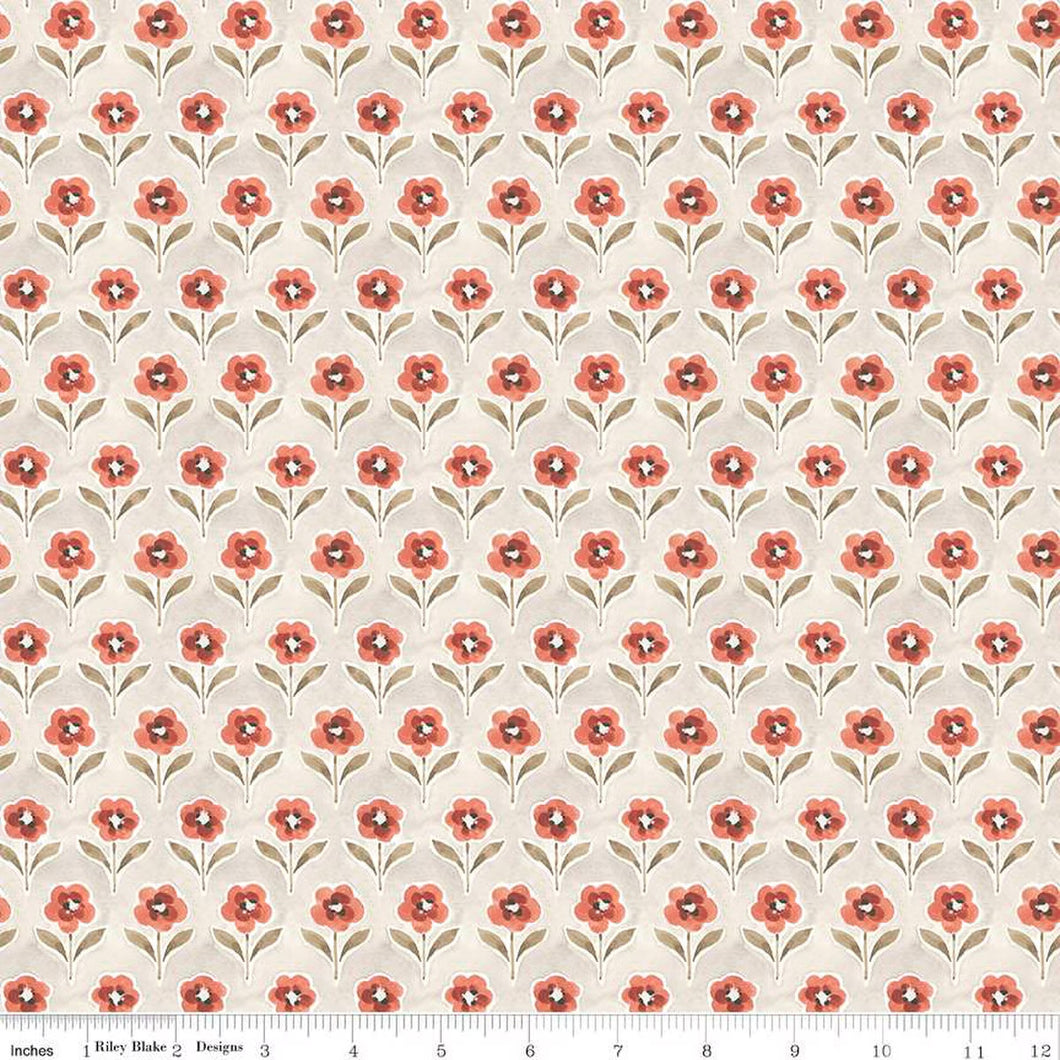Handmade Valance or Curtain Panel Countryside Blossom Sand