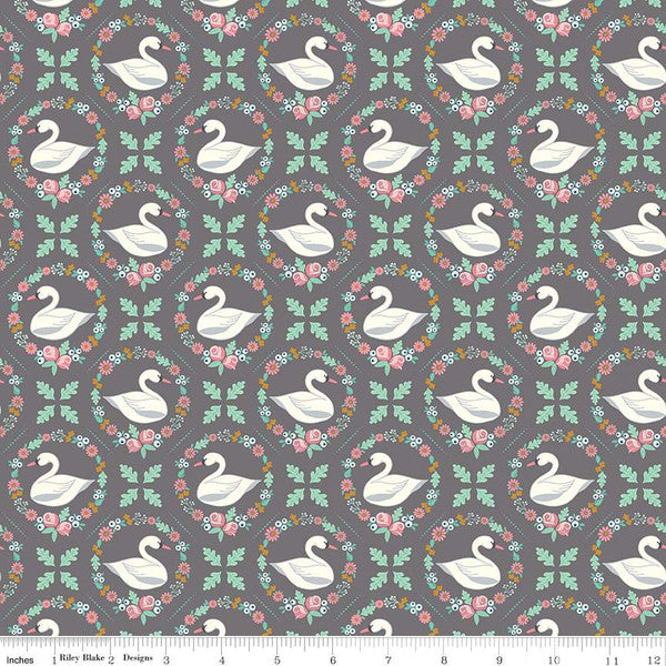 Handmade Placemat Or Table Runner Swan Serenade Odette Gray