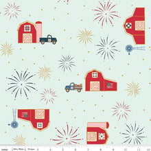 Load image into Gallery viewer, Handmade Valance or Curtain Panel Sweet Freedom Barns Bleached Denim Sparkle
