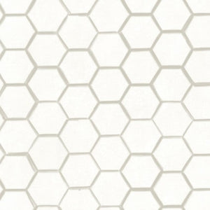 Sunflower Garden Honeycomb White Cotton Fabric