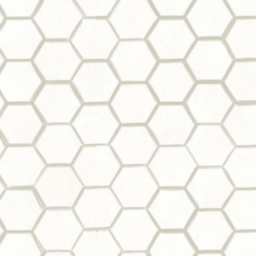 Sunflower Garden Honeycomb White Cotton Fabric