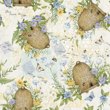 Load image into Gallery viewer, Handmade Valance or Curtain Panel Sweet As Can Bee Tossed Hives and Floral
