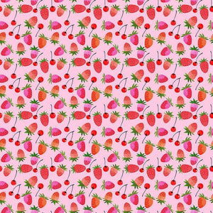 Sidestroke Boogie Peony Berries Cotton Fabric
