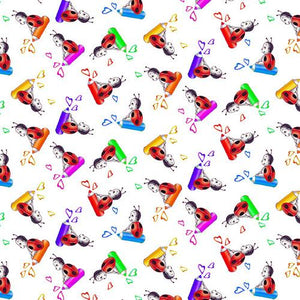 Painting The World Lady Bugs Allover Cotton Fabric