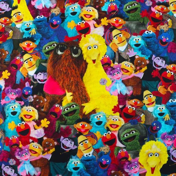 Sesame Street Grouped Characters Cotton Fabric