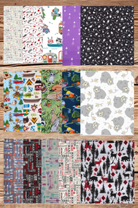 Assorted Nursery Woodland Fabric - 1 lb Scrap Bundle