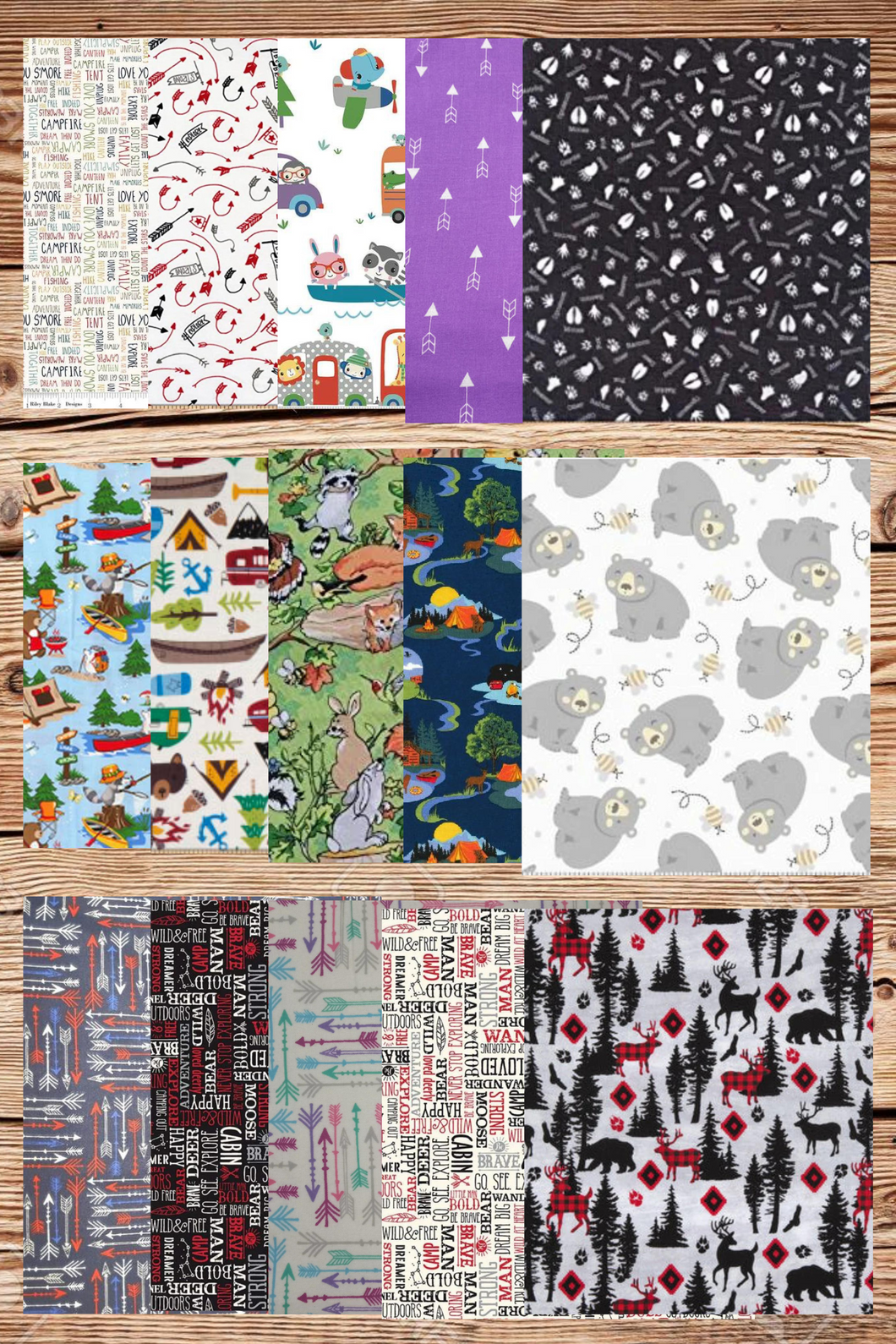 Assorted Nursery Woodland Fabric - 1 lb Scrap Bundle