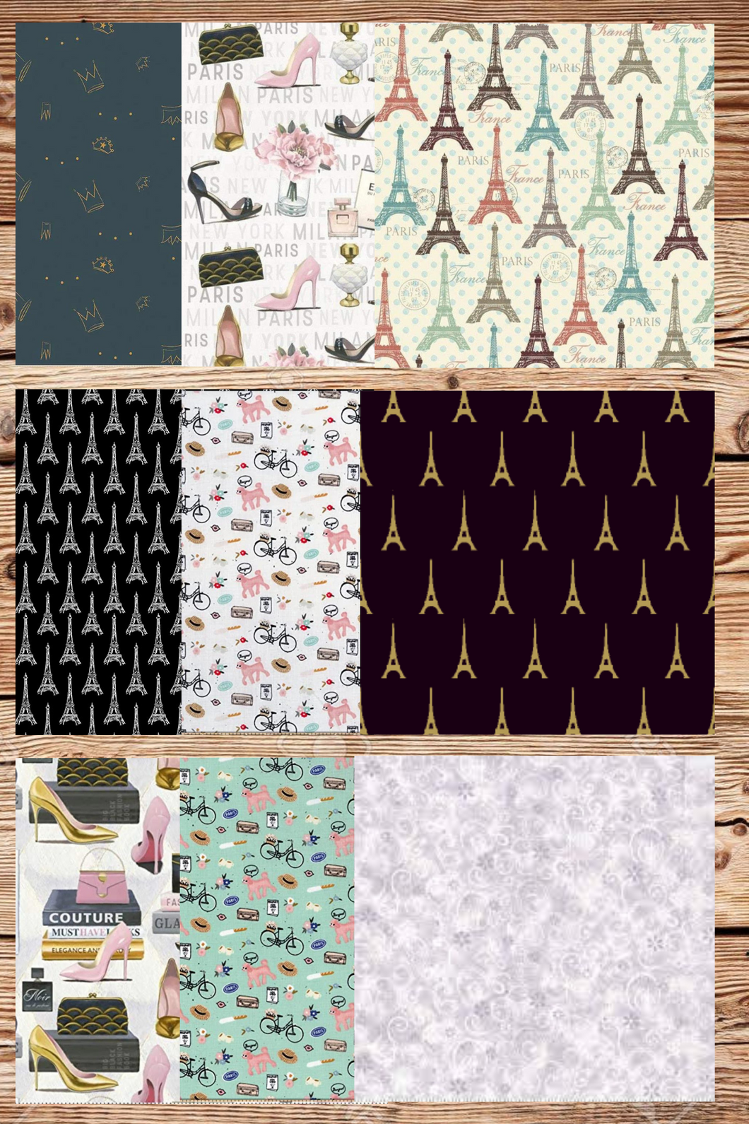 Assorted Paris Fashion Flat Fold Assortment 20 Yard Bundle Cotton Fabric