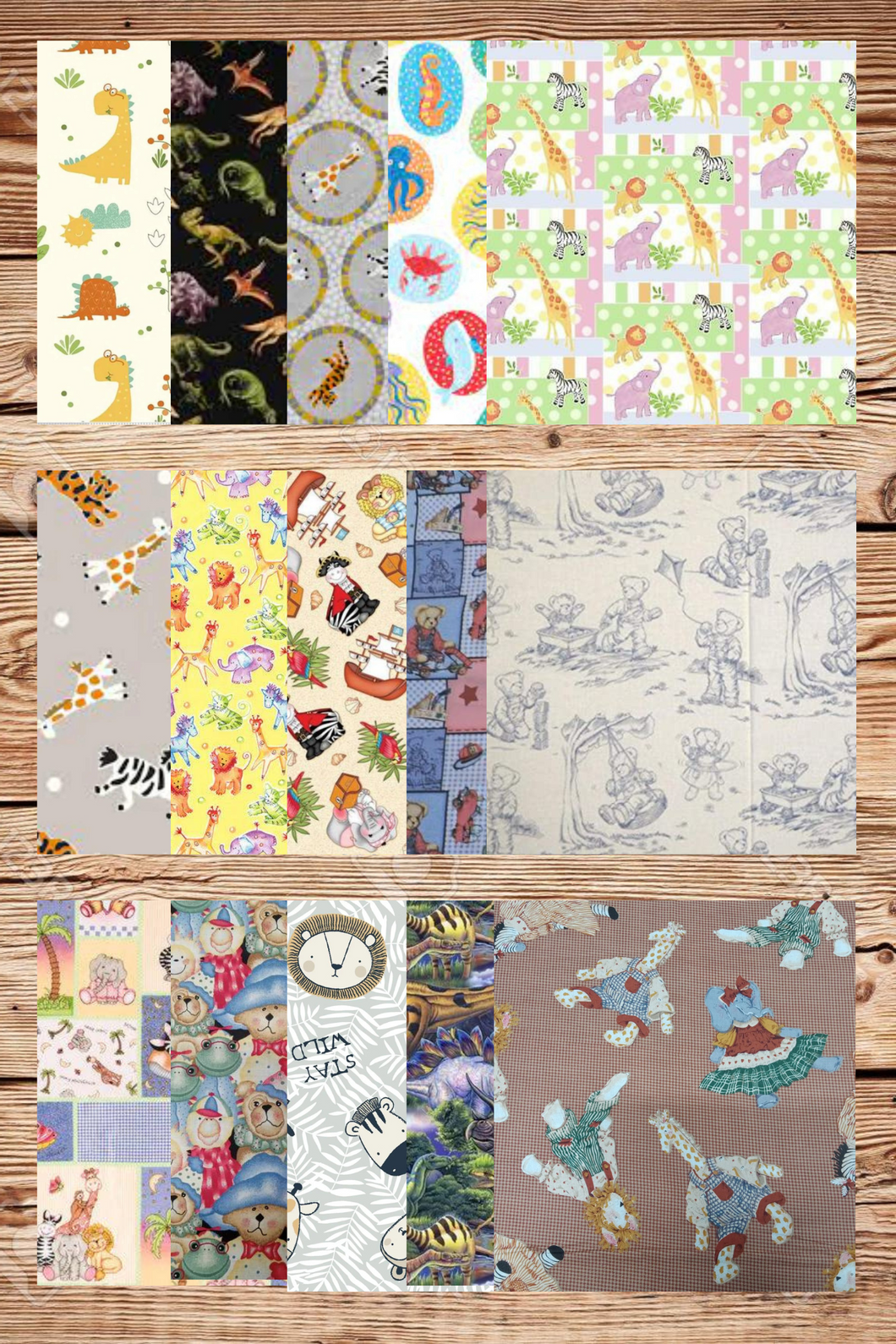 Assorted Nursery Fabric - 1 lb Scrap Bundle