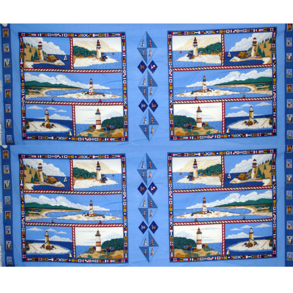 Beacons of Light Pillow Panel Cotton Fabric