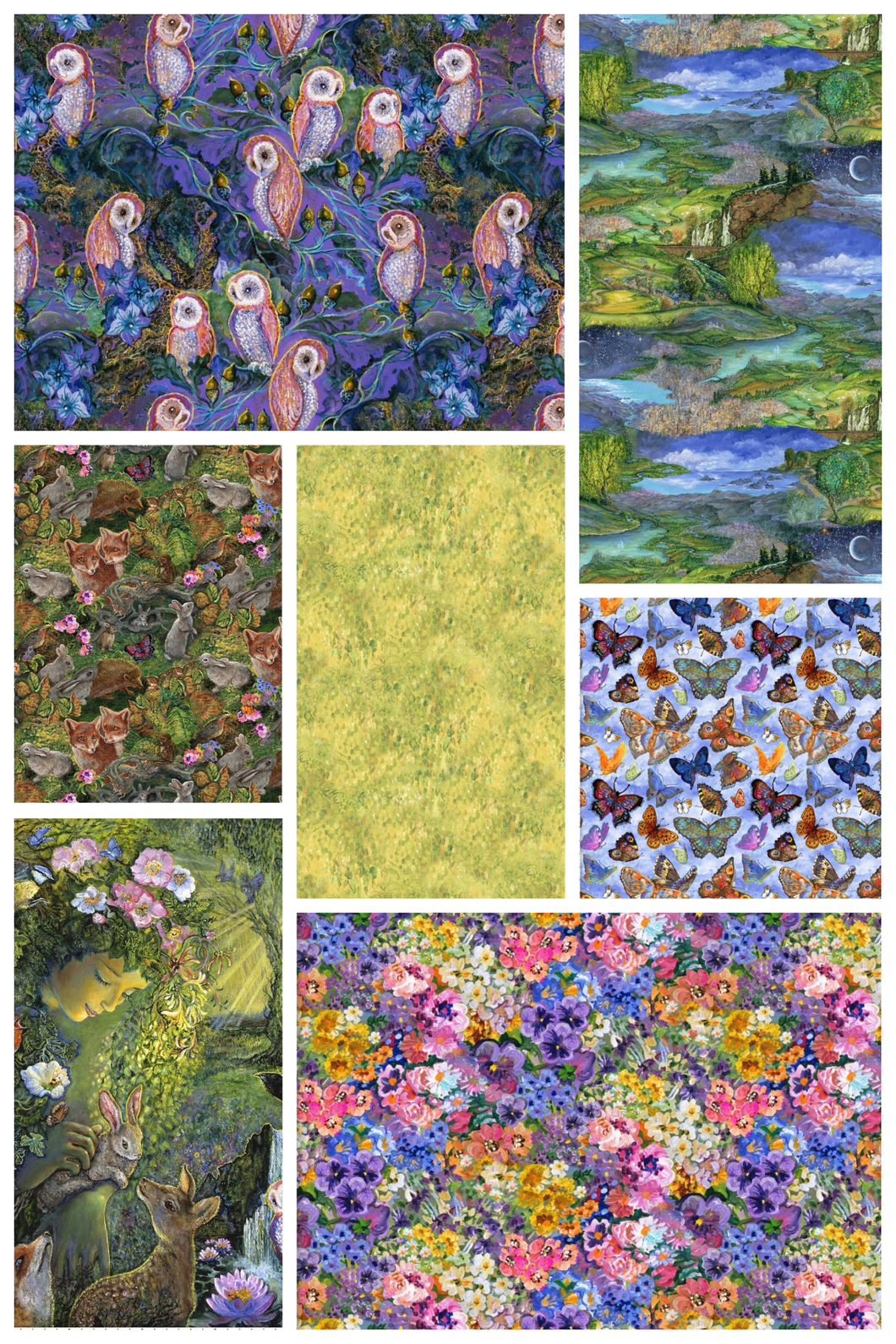Assorted Love is All Around Flat Fold Assortment 10 or 25 Yards Bundle Cotton Fabric