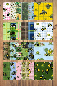 10 Fat Quarters - Assorted John Deere Fat Quarter Bundle