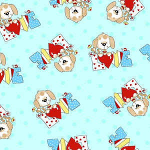 Handmade Blanket, Burp Rag/ Security Blanket, and Bib Puppy Love