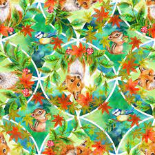 Aubrun Fox Cotton Fabric