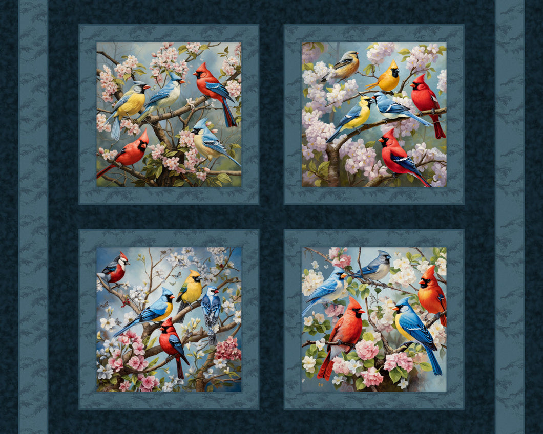 Branch Buddies Pillow Panel Cotton Fabric
