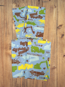 Construction 4 Piece 1/2 Yard Fabric Precut