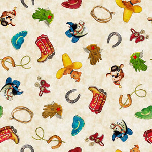 Handmade Placemat Or Table Runner Cowboy Up Retro Cowboy Stuff Cream