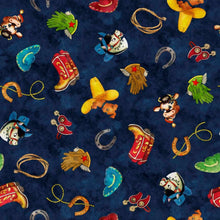 Load image into Gallery viewer, Handmade Placemat Or Table Runner Cowboy Up Retro Cowboy Stuff Navy
